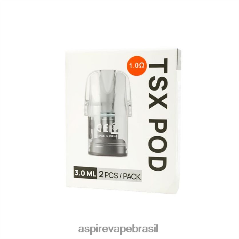 Aspire Vape Pen | 66RV42234 Aspire Tsx Pod 1,0 ohm (3,0 ml)/2 unidades por pacote (compatível com cyber s e cyber x)